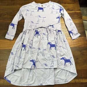 Tea Collection Horse Print Girls High/low Size 8 LN